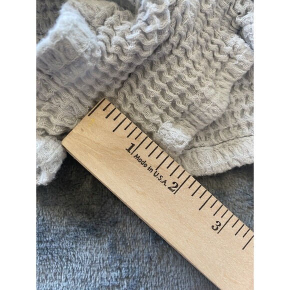 Free People Pull Me In Romper Womens XS Pebble Gray Waffle Knit Belted - Picture 15 of 15